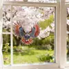 Pegatina electrostática para ventana BRUP, doble cara, mismo color, búho alado realista, pegatina de cristal a prueba de aves y anticolisión HS-JD7087C