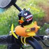 Lindo Pato Amarillo Submarino Adornos de Pato para Coche Motocicleta Autopropulsada Motocicleta Eléctrica Adornos de Coche a Batería Accesorios