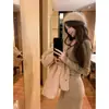 Vestido de tricô feminino para outono e inverno, vestido interno longo, elegante, com caimento justo e que valoriza a silhueta