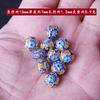 Pulseira de contas planas Cloisonne com preservação de cor, cobre banhado, lótus azul queimado, contas pequenas, faça você mesmo, contas de ábaco feitas à mão
