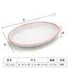 Prato de Melamina Estilo Nórdico Prato Oval Louça de Porcelana Restaurante Criativo Prato Retrô Prato de Frutas de Plástico