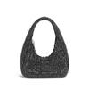 Bolsa de Noite Cheia de Diamantes, Bolsa Lua, Nova Moda Verão 2026 Bolsa de Mão Cravejada de Diamantes de Alto Padrão, Bolsa Baguete de Ombro