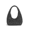 Bolsa Nova Super a Transfronteiriça com Pedraria de Strass Rei Cravejado de Diamantes Bolsa de Mão Prateada Fashionável de Alta Qualidade para Mulheres