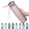 1L cuerda de elevación de tapa abatible resistente a altas temperaturas hervidor deportivo moda colorido degradado esmerilado estudiante hombres y mujeres Vaso de plástico punto