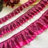 Varios Accesorios de Encaje Negro Satén Plisado con Ribete de Encaje, Accesorios para el Cabello, Cintas para Abanico, Materiales Decorativos Hechos a Mano para Manualidades