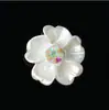 DIY Pétala de Concha Flor de Diamante Esculpida à Mão Acessórios de Material de Concha Branca Acessórios Acessórios B1-B24