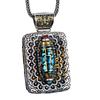 Collar de cuentas de nueve ojos con mantra shurangama de seis caracteres para hombres y mujeres con estilo étnico retro joyería de plata tailandesa pegada