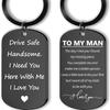 Chaveiro de Aço Inoxidável Transfronteiriço Drive Safe Presente de Dia dos Pais para Filho, Marido, Pai, DIY Personalizável