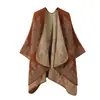 Nuevo Chal Chaleco Jacquard Retro de Imitación Cachemir Bufanda Estilo Étnico Europeo y Americano Moda Cálido Chal con Abertura