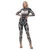 Comercio Exterior Transfronterizo Producto Nuevo Halloween Medias para Mujer Impresión Digital Mono Burlón Ropa para Mujer Body
