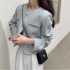 Corea del Sur 25 Nuevo Cuello redondo Monocromático Moda Viajero Combinable Abrigo Corto para Mujer Otoño Top Chanel