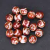 Cuentas Sueltas de Ágata Roja Natural del Tíbet, Cuentas Dzi Premium, Accesorios para Joyería DIY, Pulseras Tejidas a Mano, Collares, Cuentas Espaciadoras
