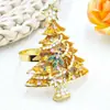 Anillos de servilleta navideños de moda transfronterizos de comercio exterior europeos y americanos, anillos de servilleta de árbol de Navidad con pedrería, fabricante de clips para servilletas de árbol de Navidad
