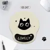 Mouse Pad de Pulso de Gato Fofo Apoio de Mão de Silicone Simples para Escritório Almofada de Pulso Espessa Estéreo 3D Prevenção de Dor na Mão do Mouse