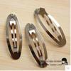 Acessórios de joias artesanais faça você mesmo Arco Material 5cm Oval Infantil Drop Clip Grampo de cabelo Bb Clip Niquelado