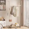Perchero simple móvil de pie para dormitorio y uso doméstico, perchero de pie para interiores, perchero para abrigos y sombreros estilo ins