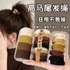 Prendedor de cabelo preto para rabo de cavalo alto para mulheres, altamente elástico e durável, não puxa nem deixa marcas no cabelo, faixa de cabelo, acessório de cabelo elástico