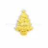 Ouro Puro 999 Carpa Dourada de Natal Pingente de Corrente de Celular Árvore de Natal Ornamento de Chaveiro Papai Noel Presente para Namorada