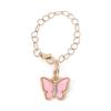 Linda Cadena de Insectos Mariposa Estilo Europeo y Americano con Colgante de Pinza de Langosta Tallada Joyería DIY para Bolsos, Tazas y Accesorios