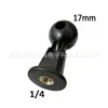 Plástico de ingeniería de calidad original reforzado duradero no se romperá el conector de clip trasero de hebilla de bola de cabeza de bola de 1/4 de vuelta hembra de 17 mm