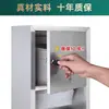 Caja de Papel Larga Empotrada en la Pared para Baño Hotel Acero Inoxidable Portarrollos de Papel de Cocina Tres en Uno con Cubo de Basura y Dispensador de Pañuelos