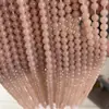 Venta al por mayor de Cuentas Redondas de Jade Hetian Color Rosa Loto, Productos Semi-Terminados, Calcedonia de Jade Hetian Rosa Carne, Cuentas Sueltas para Accesorios de Joyería DIY