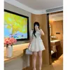 Roupas Femininas Plus Size 2026 Doce Verão Design Estilo Princesa com Patchwork de Renda e Vestido Doce com Laço para Meninas Cheinhas