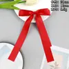 Presilha Bico de Pato com Laço Dupla Camada para Meninas, Grampo de Cabelo Longo de Fita de Cetim, Acessório de Cabelo Estilo Princesa Meio Preso para a Parte de Trás da Cabeça