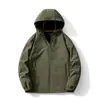Chaqueta soft shell Niaojia para hombre con forro polar, engrosada, para exteriores, montañismo, cortavientos, impermeable, deportiva, casual, con capucha, moda