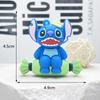 Llavero de Muñeco Stitch de Dibujos Animados Colgante Glotonería Pastel Llavero de Stitch Colgante de Bolso para Pareja de Silicona