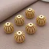 Color oro cobre 18k retenedor de circonita borla capuchón para joyería DIY material cadena para suéter cadena de suéter corona micro-incrustada capuchón toroidal