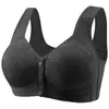 Sutiã de Dormir Sem Fio com Fecho Frontal para Mães, Roupa Íntima Confortável e Respirável para Mulheres de Meia-Idade e Idosas, Sutiã Esportivo Plus Size