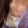 S925 Sterling Silver Natural Pérola de Água Doce Colar de Amor Mulher Luz Luxo Nicho Design Ins All-Match Coração Em Forma de Clavícula Cadeia