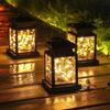 2026 Luces Solares para Jardín Exterior Linternas Estilo Retro Linternas Pequeñas de Palacio Luces de Vela Luces de Estrella Luces Decorativas para Pasillo de Jardín