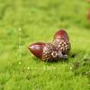 Micro-paisaje plantas suculentas jardinería decoración linda Ardilla nuez casa de pino Hoja de arce resina manualidades adornos
