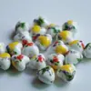 Decalque em Forma de Coração Cerâmica Colorida Furo Médio Contas de Cerâmica Estilo Chinês Artesanal Acessórios DIY Acessórios para Pulseira Colar Material