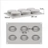 Molde Grande 6 Cavidades Mousse de Gelatina de Manga Molde de Silicone para Sorvete Rugby Chocolate Doce DIY