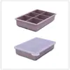 6 Cubos de Gelo Quadrados Caixa de Gelo Bar de Spot Whiskey Criativo Caseiro Molde para Fazer Gelo Bandeja de Gelo de Silicone de Grau Alimentício
