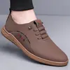 Nuevos Mocasines Casuales Transpirables para Hombre Otoño 2026 Zapatos de Lona Slip-on de Suela Suave para Hombre Zapatos Versátiles de Cuero