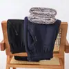 Calça Casual de Veludo Grossa Nova Outono e Inverno 2025 Cintura Alta com Elástico Calça Reta Solta para Mães de Meia-Idade e Idosas