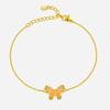Pulseira Borboleta Colorida de Nicho da Moda Feminina Estilo Mori Método Antigo Esmalte Colorido Pulseira de Ouro 24k Nova Pulseira de Borboleta Estilo Chinês