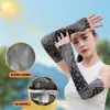 Mangas de Gelo com Proteção Solar para Ciclismo ao Ar Livre no Verão, Máscara de Seda Gelada Feminina, Lenço de Pescoço com Alça de Orelha, Toalha de Rosto com Véu para Rosto ao Ar Livre Masculina e Feminina