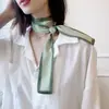 Bufanda de Seda Pequeña Larga Estrecha de Moda para Primavera y Otoño Corbata para Mujer Lazo para la Cabeza Cinta para Bolso Cinturón para el Cuello Cinta Bufanda para Traje Lazo para el Cabello