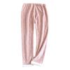 Pantalones de Pijama de Franela para Mujeres Embarazadas Otoño e Invierno Talla Grande Forro Polar Coral Ajustable Soporte Abdominal Pantalones para el Hogar Pantalones Gruesos para Mujeres Embarazadas