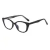 Gafas de vista fotocromáticas estilo ojo de gato con diseño de patillas de pin, montura marrón claro, patillas de resorte, adecuadas tanto para uso interior como exterior