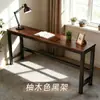 Mesa de borde largo y estrecho contra la pared escritorio de computadora simple y moderno escritorio de estudio para estudiantes escritorio para el hogar en el dormitorio