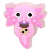 Venta Caliente Transfronteriza LED Parpadeante Dibujos Animados Rosa Zueco Charms para Zapatos DIY En Stock Zapato de Jardín Hebilla Decorativa Personalizada
