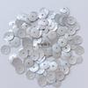 [Lentejuelas plateadas mate de 3/4/5/6 mm] Lentejuelas de bordado francés, accesorios de ropa, cuentas de costura a mano de PET
