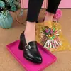 Zapatos de mujer de tacón alto con plataforma impermeable y punta fina, nuevo estilo primavera y otoño 2024, zapatos de moda con plataforma gruesa y tacón grueso, zapatos de cuero para mujer de corte profundo