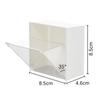 Caja de Almacenamiento de Pared Estilo Japonés con Tapa abatible Transparente Impermeable para Baño Caja para Bastoncillos de Algodón Almacenamiento y Organización de Diademas y Labiales Caja de Almacenamiento
